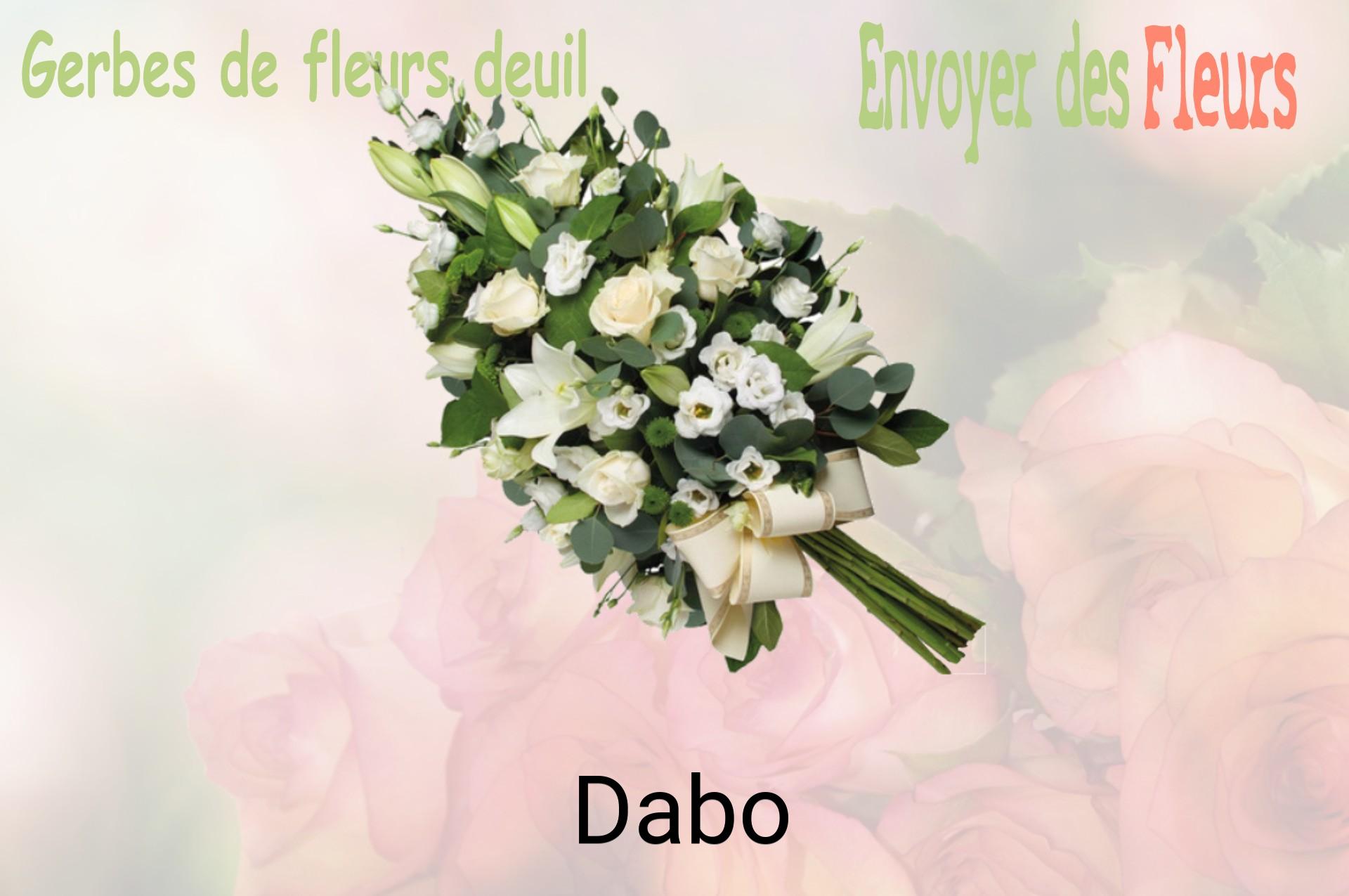 Gerbe de fleurs de deuil livrée à Dabo